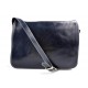 Bolso messenger de piel bandolera de cuero bolso de hombre piel bolso de espalda azul