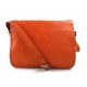 Borsa pelle uomo messenger uomo donna tracolla postino messenger pelle arancio