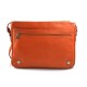Mens leather bag shoulder bag genuine leather messenger orange business document bag