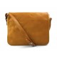 Mens leather bag shoulder bag genuine leather messenger yellow business document bag
