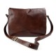 Bolso messenger de piel bandolera de cuero bolso de hombre piel bolso de espalda marron