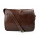 Bolso messenger de piel bandolera de cuero bolso de hombre piel bolso de espalda marron