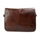 Bolso messenger de piel bandolera de cuero bolso de hombre piel bolso de espalda marron