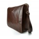 Bolso messenger de piel bandolera de cuero bolso de hombre piel bolso de espalda marron