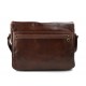 Bolso messenger de piel bandolera de cuero bolso de hombre piel bolso de espalda marron