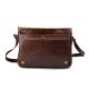 Bolso messenger de piel bandolera de cuero bolso de hombre piel bolso de espalda marron