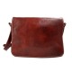 Bolso messenger de piel bandolera de cuero bolso de hombre piel bolso de espalda rojo