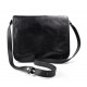 Bolso messenger de piel negro bolso de hombre piel bolso de mujer