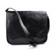 Bolso messenger de piel negro bolso de hombre piel bolso de mujer