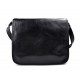 Bolso messenger de piel negro bolso de hombre piel bolso de mujer