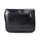 Bolso messenger de piel negro bolso de hombre piel bolso de mujer