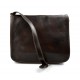 Bolso messenger de piel marron oscuro bolso de hombro mujer