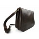 Bolso messenger de piel marron oscuro bolso de hombro mujer