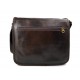 Bolso messenger de piel marron oscuro bolso de hombro mujer