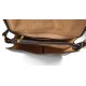 Bolso messenger de piel marron oscuro bolso de hombro mujer