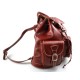 Backpack leather red backpack genuine leather travel bag weekender sports