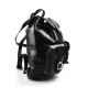 Mochila de piel negro mochila piel mochila hombre mujer mochila de viaje