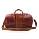 Mens leather duffle bag red honey shoulder bag travel bag luggage weekender carryon cabin bag