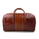 Mens leather duffle bag red honey shoulder bag travel bag luggage weekender carryon cabin bag