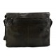 Genuine italian leather shoulderbag notebook messenger bag ipad laptop ladies men green