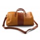 Travel bag leather duffle bag leather duffel bag yellow - honey for men women travel bag luggage weekender bag