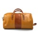 Travel bag leather duffle bag leather duffel bag yellow - honey for men women travel bag luggage weekender bag