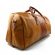 Travel bag leather duffle bag leather duffel bag yellow - honey for men women travel bag luggage weekender bag