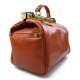 Ladies leather handbag doctor bag handheld shoulder bag honey made in Italy genuine leather bag