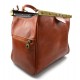 Ladies leather handbag doctor bag handheld shoulder bag honey made in Italy genuine leather bag