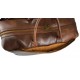 Brown leather duffle trolley travel bag weekender overnight