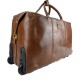 Borsone marrone in pelle borsa viaggio trolley pelle rigido