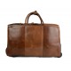 Borsone marrone in pelle borsa viaggio trolley pelle rigido