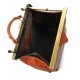 Ladies leather handbag doctor bag handheld shoulder bag honey made in Italy genuine leather bag