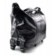 Leather trolley travel bag black leather duffle weekender overnight leather bag