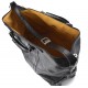Leather trolley travel bag black leather duffle weekender overnight leather bag