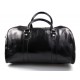 Leather duffle bag genuine leather travel bag overnight black