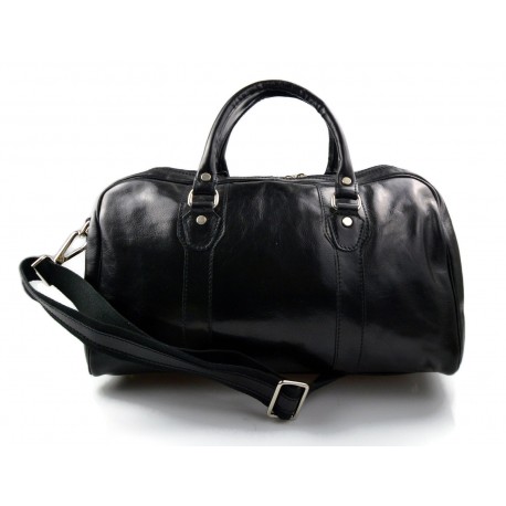 Bolso de viaje deportivo mujer hombre negro bolso de cuero