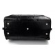 Leather duffle bag genuine leather travel bag overnight black