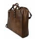 Sac cuir à bandoulière marron en cuir sac notebook tablet ipad