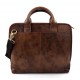 Carpeta de cuero messenger bolso hombre bolso mujer piel porta tableta marron oscuro