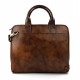 Vintage leather dark brown shoulder bag carry on bag messenger satchel ipad tablet