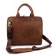 Vintage leather brown shoulder bag carry on bag messenger satchel ipad tablet