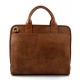 Vintage leather brown shoulder bag carry on bag messenger satchel ipad tablet