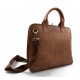 Vintage leather brown shoulder bag carry on bag messenger satchel ipad tablet