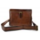 Leather satchel mens leather messenger ladies handbag shoulderbag ipad tablet holder leather bag brown