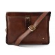 Leather satchel mens leather messenger ladies handbag shoulderbag ipad tablet holder leather bag brown