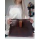 Leder umhängetasche ipad tasche notebook tasche damen schultertasche aktentasche messenger dunkel braun