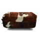 Cowhide pony fur tote bag pony fur hair bag natural fur animal print brown white cow fur shoulderbag leather handbag cow