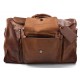 Travel bag leather travel duffle bag XXL big leather carry on hand held travel shoulder bag leather gym bag brown duffel