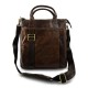 Bolso de hombre piel carpeta de cuero bolso de cartero cartera de piel marron oscuro